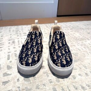 Dior monogram slip on loafers